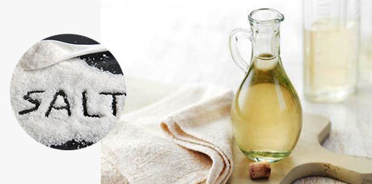 Tẩy vết ố vàng của quần áo bằng Muối và giấm
